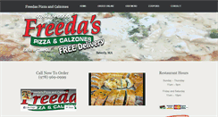 Desktop Screenshot of freedaspizzaandcalzone.com